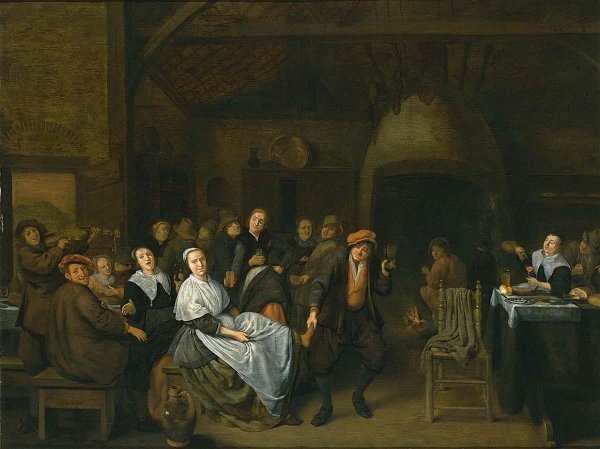 Drinking Peasants by Jan Miense Molenaer - Hand-Painted Oil Painting Reproduction