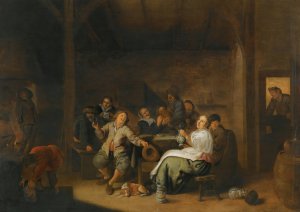 Merry Company In An Inn by Jan Miense Molenaer Oil Painting