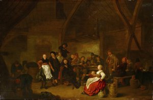 Tavern Scene by Jan Miense Molenaer Oil Painting