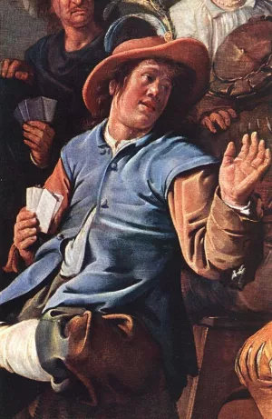 The Denying of Peter Detail by Jan Miense Molenaer Oil Painting