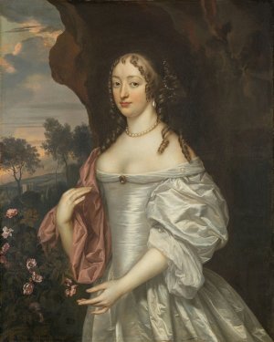 Portrait of Jacoba van Orliens, Wife of Jacob de Witte of Haamstede by Jan Mijtens Oil Painting