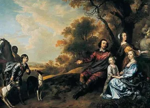 Family Group Portrait by Jan Mytens - Oil Painting Reproduction