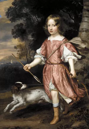 Portrait of the Son of a Nobleman as Cupid by Jan Mytens - Oil Painting Reproduction