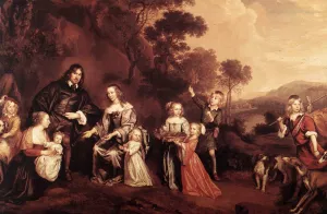 The Family of Willem Van Der Does painting by Jan Mytens