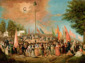Raising of the KoSciuszko Mound by Jan Nepomucen Bizanski Oil Painting