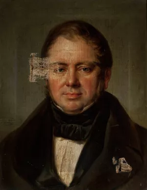 Portrait of Mikolaj Tyrchowski, rector at St. Anne's Secondary School in Krakow Oil painting by Jan Nepomucen Glowacki