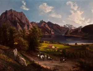 Tyrolean Oil painting by Jan Nepomucen Glowacki