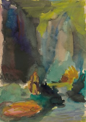 By the River by Jan Novak Oil Painting