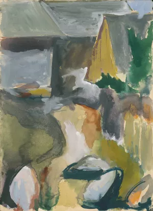 Cottages by Jan Novak Oil Painting