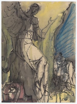 Design for a Full-Page Illustration by Jan Novak Oil Painting