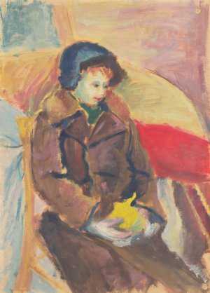 Seated Boy by Jan Novak Oil Painting