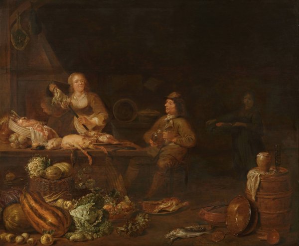 Kitchen Interior  by Jan Olis - Hand-Painted Oil Painting Reproduction
