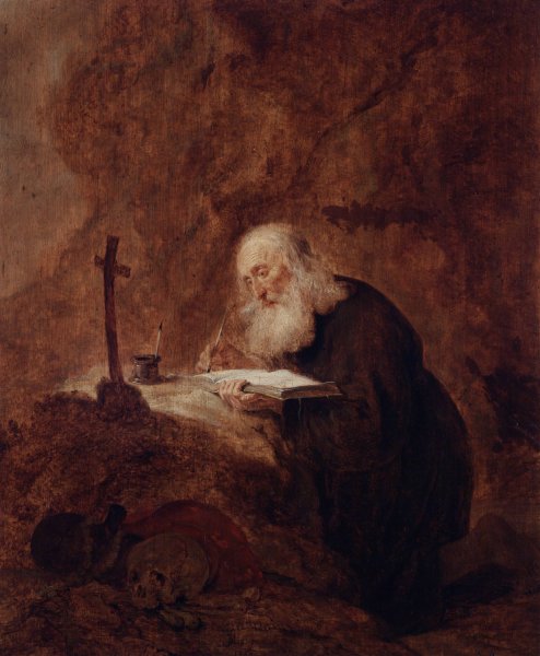 Saint Jerome  by Jan Olis - Hand-Painted Oil Painting Reproduction