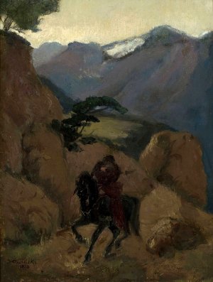 Abduction scene by Jan Owidzki Oil Painting