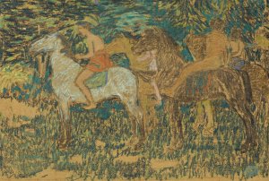 Horsemen by Jan Preisler Oil Painting