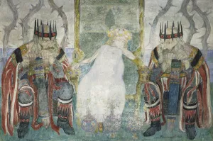 Enchanted girl by Jan Rembowski Oil Painting