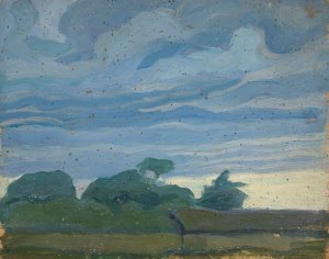 Landscape by Jan Rembowski Oil Painting