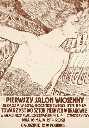 Pierwszy Salon Wiosenny by Jan Rembowski Oil Painting