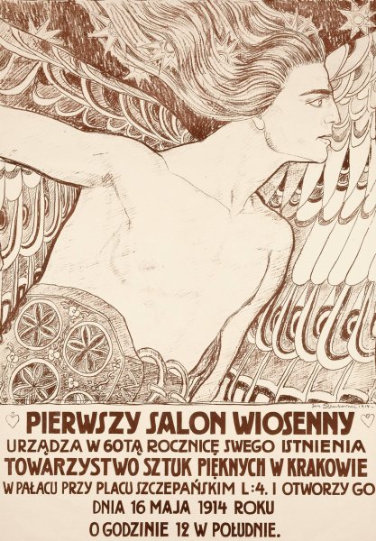 Pierwszy Salon Wiosenny by Jan Rembowski - Hand-Painted Oil Painting Reproduction
