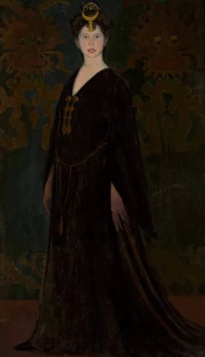 Portrait of Alina Glass nee Bondy Oil painting by Jan Rembowski