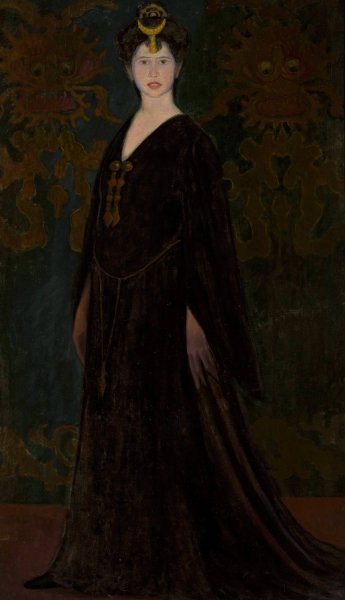 Portrait of Alina Glass nee Bondy  by Jan Rembowski - Hand-Painted Oil Painting Reproduction