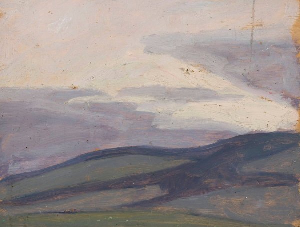 Submontane landscape by Jan Rembowski - Hand-Painted Oil Painting Reproduction