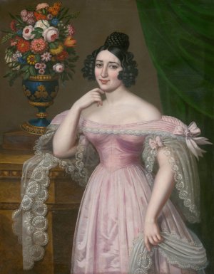 Portrait Of Rozy Terezie by Jan Rombauer Oil Painting