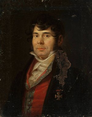 Male portrait by Jan Rustem Oil Painting