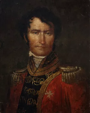 Portrait of a young Aristocrat with a Uniform of Malta's Order of Knights by Jan Rustem Oil Painting