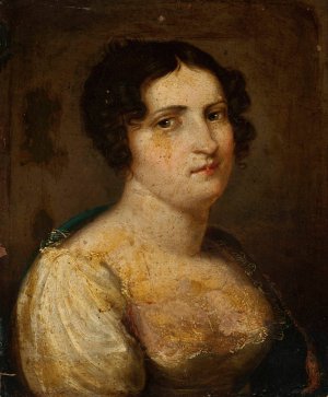 Portrait of Anna nee Puczynska by Jan Rustem Oil Painting