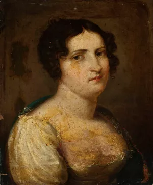 Portrait of Anna nee Puczynska by Jan Rustem Oil Painting