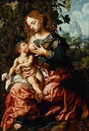 Madonna of Humility by Jan Sanders Van Hemessen Oil Painting