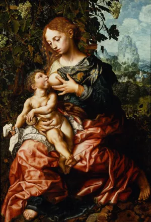 Madonna of Humility by Jan Sanders Van Hemessen Oil Painting