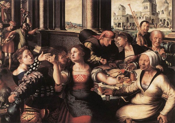 Main Product Photo of The Prodigal Son Painting by Jan Sanders Van Hemessen