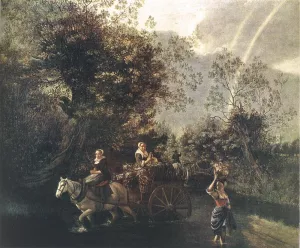 Crossing a Creek Oil painting by Jan Siberechts