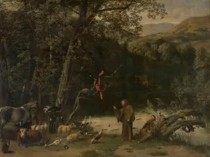 Saint Francis of Assisi Preaching to the Animals by Jan Siberechts Oil Painting
