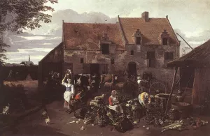 The Market Garden Oil painting by Jan Siberechts