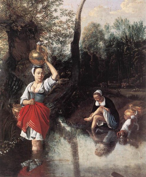 The Wager by Jan Siberechts - Hand-Painted Oil Painting Reproduction