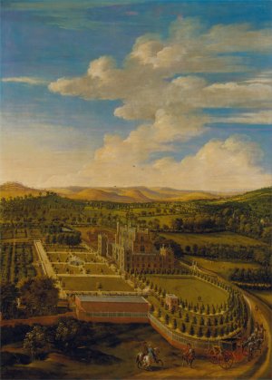 Wollaton Hall and Park, Nottinghamshire by Jan Siberechts Oil Painting