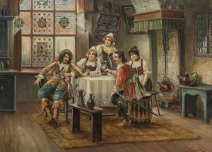 Merry Company by Jan Skramlik Oil Painting