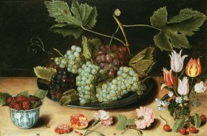 Still Life with Fruit and Flowers by Jan Soreau Oil Painting