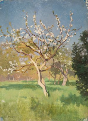 Apple-Tree in Blossom by Jan Stanislawski Oil Painting
