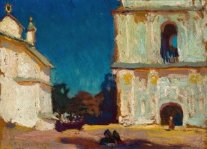 Belfry of St Sophy's Orhodox Catedral in Kyiv by Jan Stanislawski Oil Painting