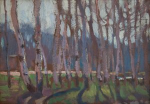 Birch-Grove by Jan Stanislawski Oil Painting