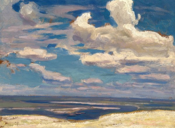 Cloud over the Dnieper River  by Jan Stanislawski - Hand-Painted Oil Painting Reproduction