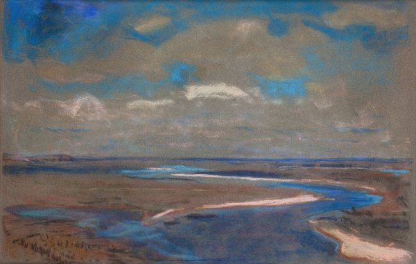 Dniepr  by Jan Stanislawski - Hand-Painted Oil Painting Reproduction