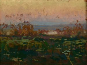 Dusk at the Dnieper River by Jan Stanislawski Oil Painting