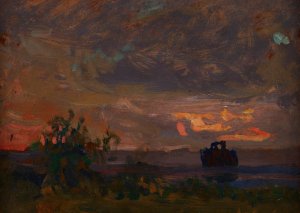 Evening by Jan Stanislawski Oil Painting