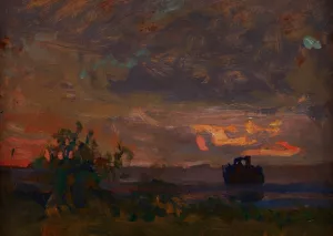 Evening by Jan Stanislawski Oil Painting