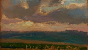 Fields at Proszowice by Jan Stanislawski Oil Painting